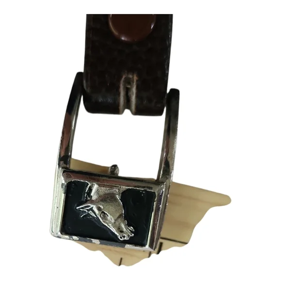 Vintage Brown Leather Wrap Belt with Horse Head Buckle – Cinturones Finos T-77-2 - Picture 2 of 9